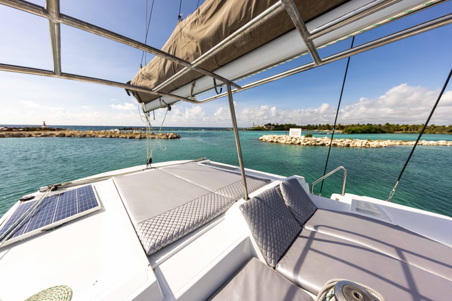 Bali catamaran cruising the Riviera Maya