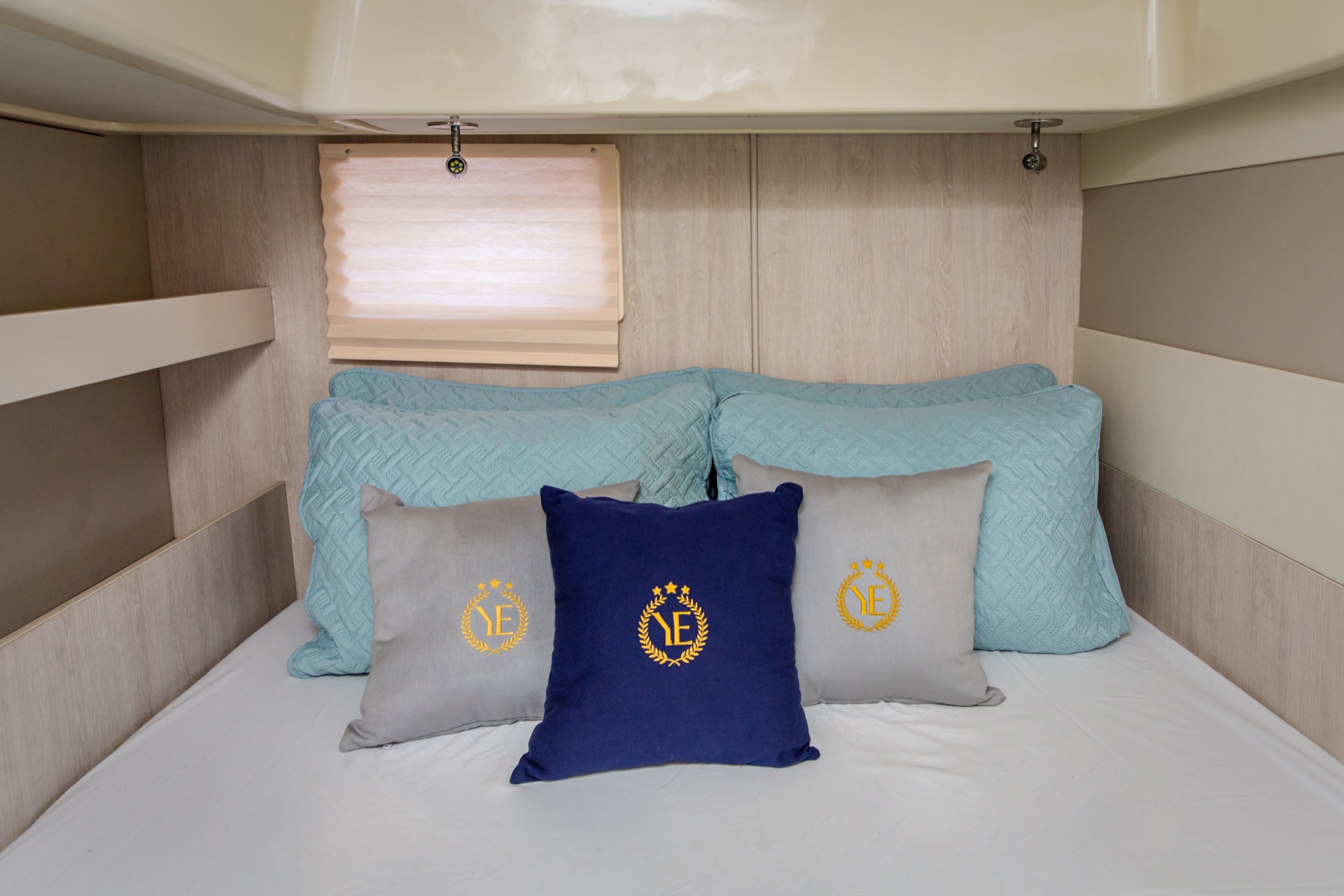 Leopard PowerCat cabin with The Yacht Experiences linens