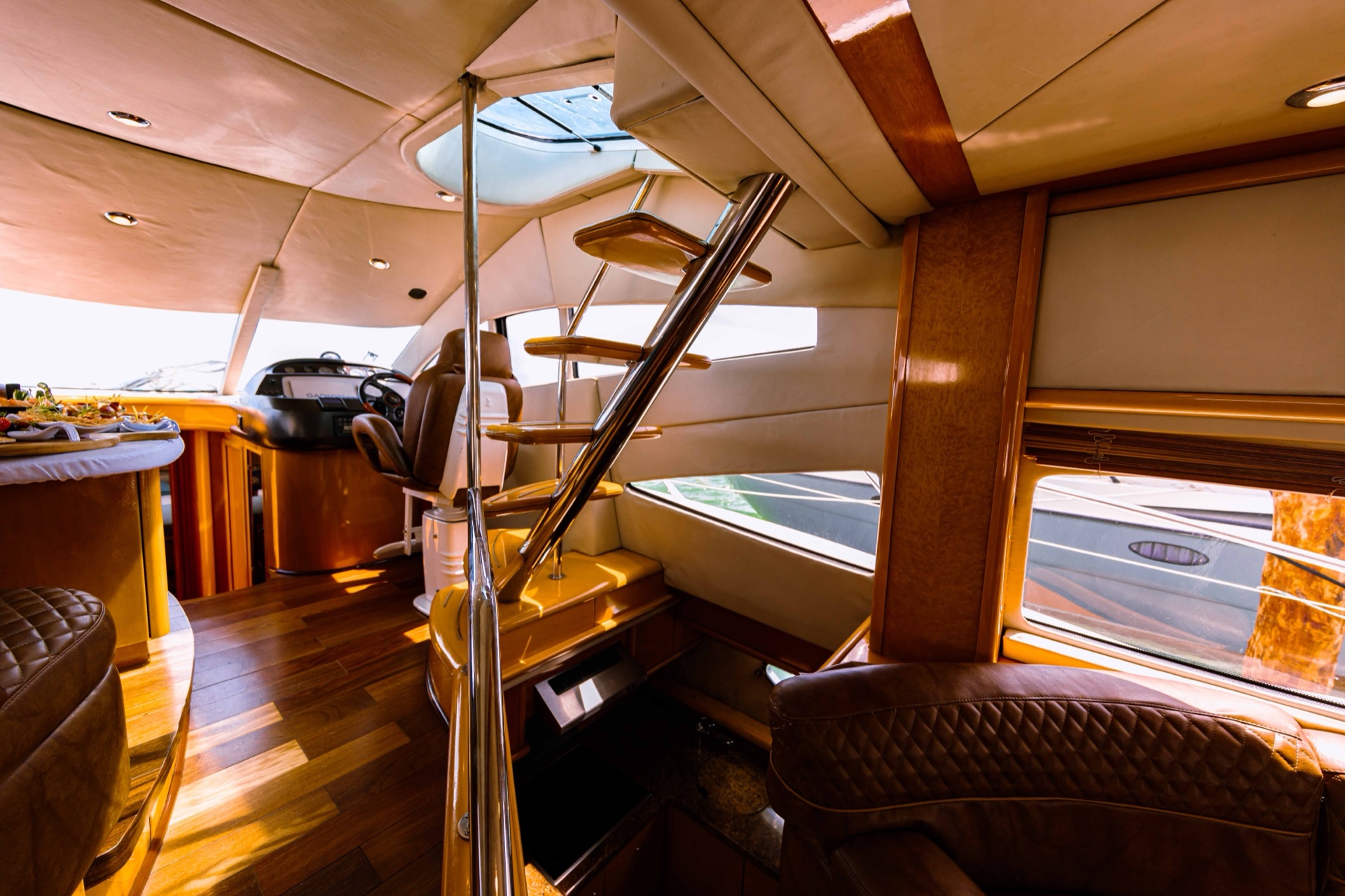 Sunseeker Manhattan 60 interior helm and salon